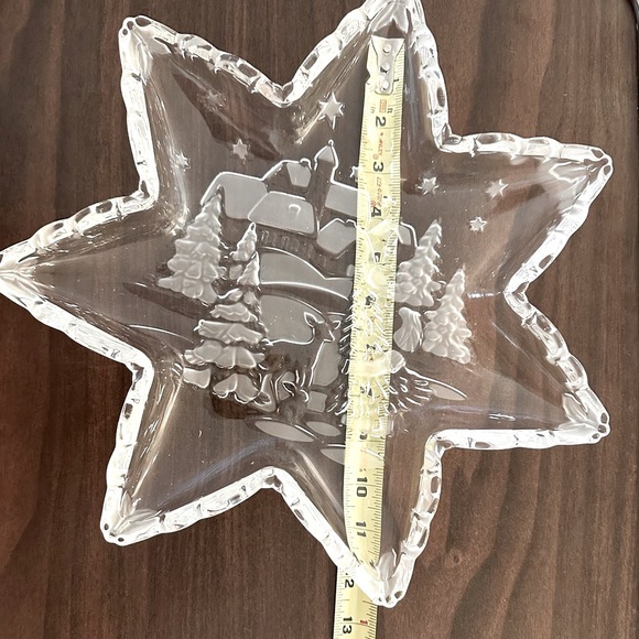 VNT MIKASA⭐️STAR Clear Glass Platter, Holiday Classic - Picture 5 of 5